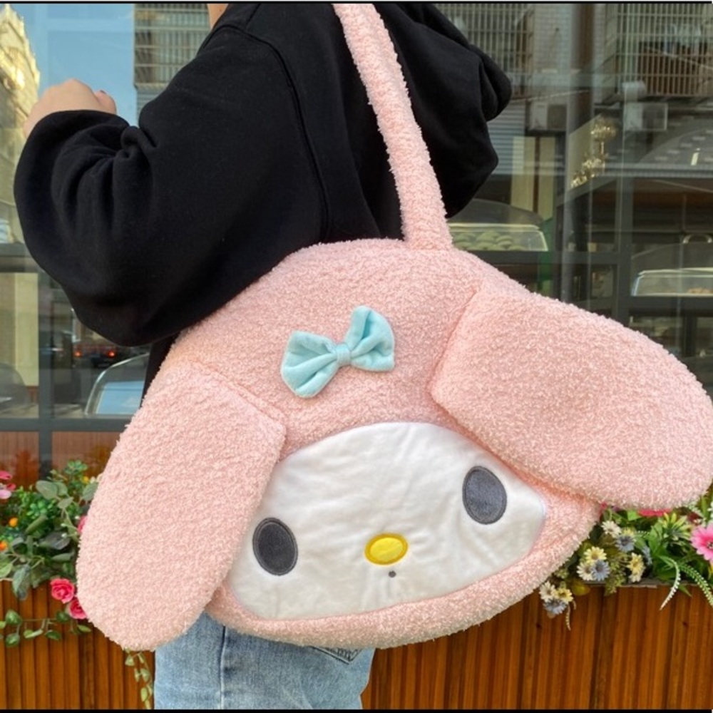 Melody bag shoulder handbag plush pink womens plush kawaii cartoon ears - Picture 6 of 7